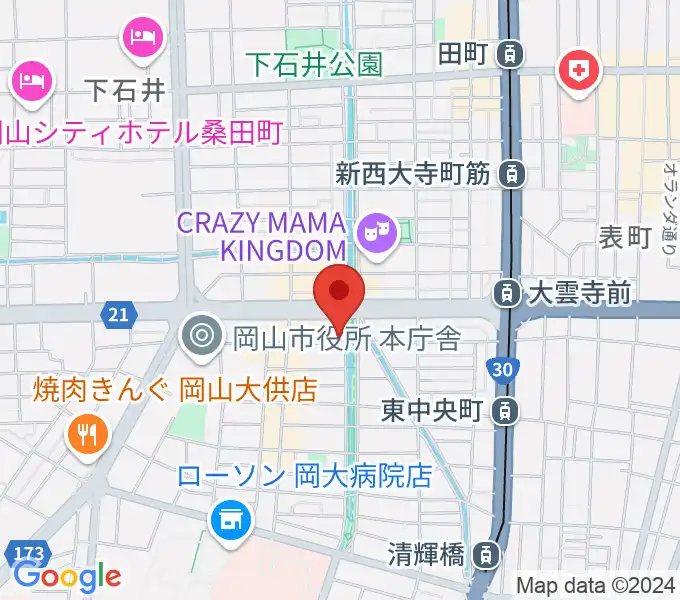 ジオンミュージックスクールの地図