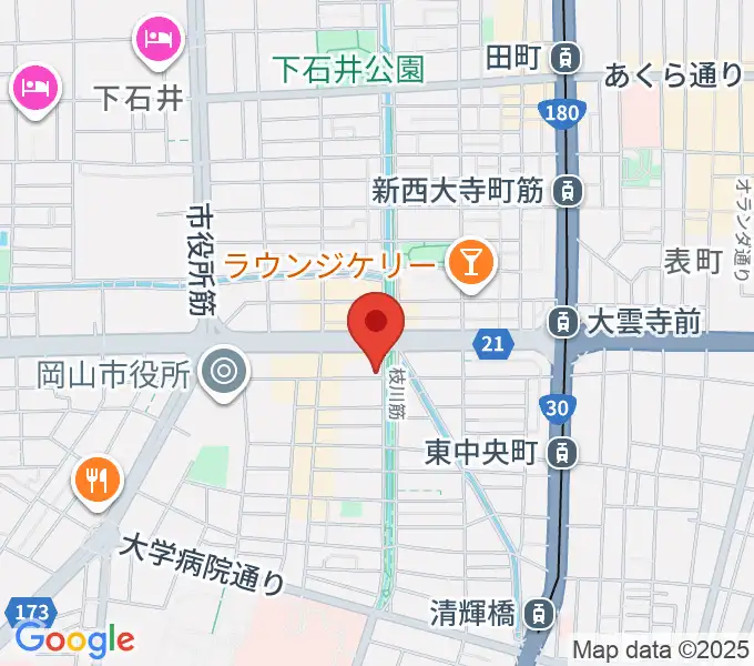 ジオンミュージックスクールの地図