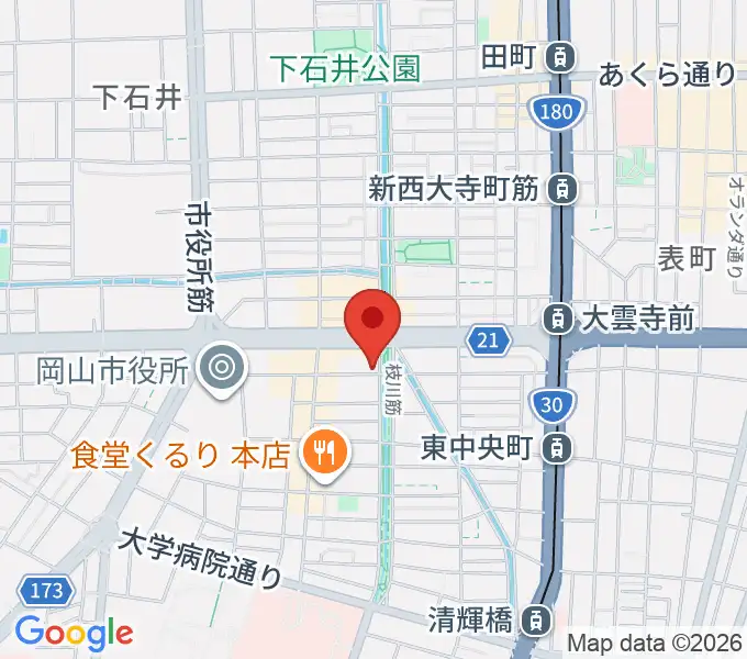 ジオンミュージックスクールの地図
