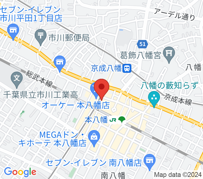 本八幡cooljojo(クールジョジョ)の場所