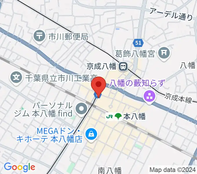 本八幡クールジョジョの地図