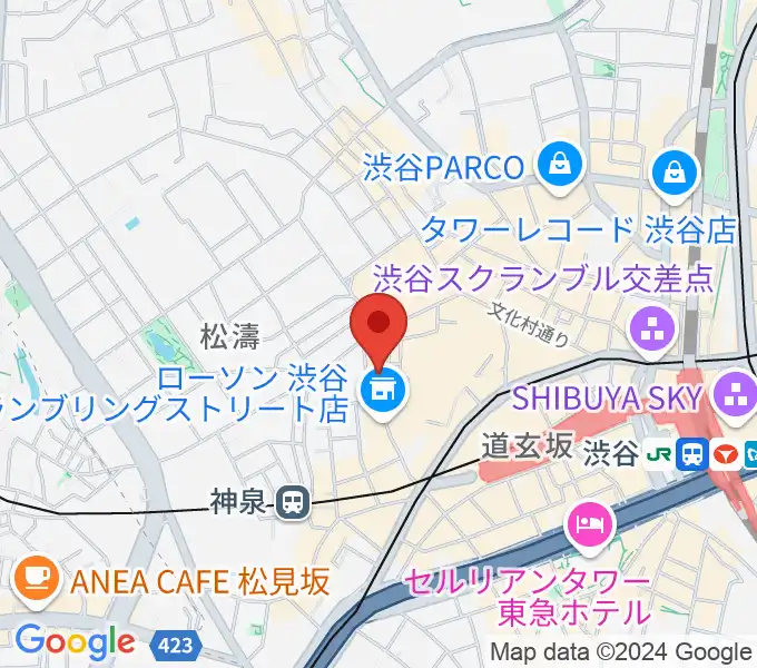 渋谷LOFT9の地図