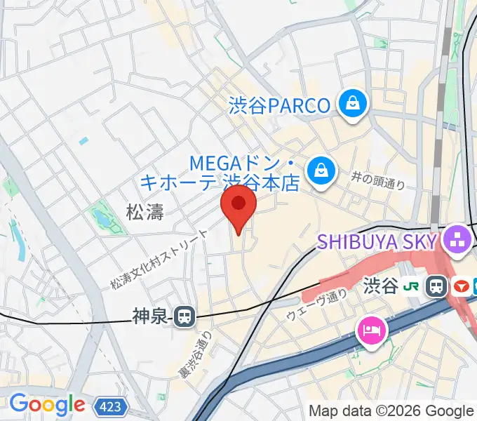 渋谷LOFT9の地図