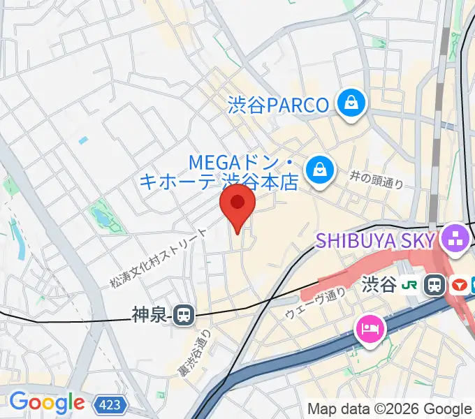 渋谷LOFT9の地図