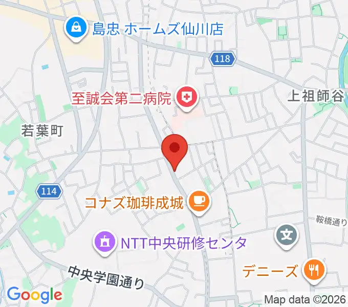 奏音の小箱の地図
