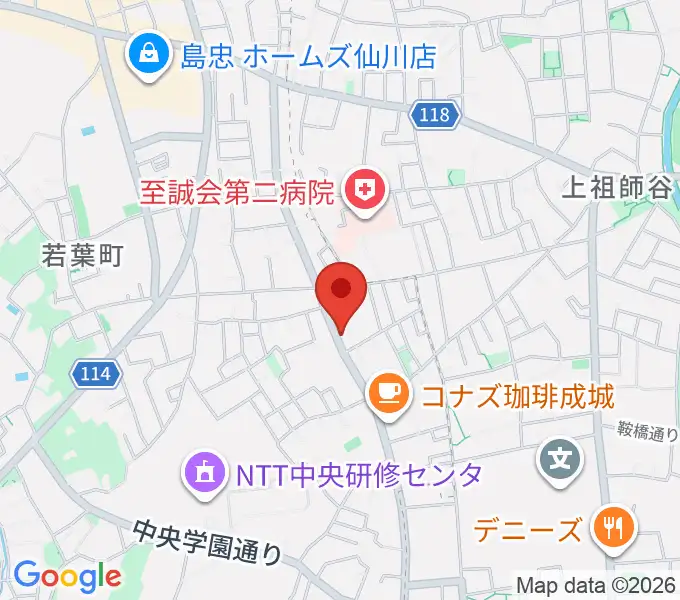 奏音の小箱の地図
