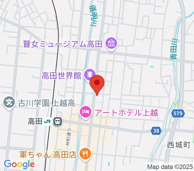 上越新堀ギター音楽院の地図