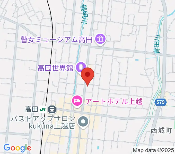 上越新堀ギター音楽院の地図