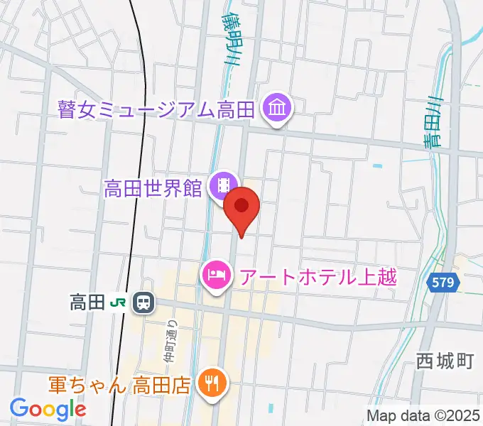 上越新堀ギター音楽院の地図