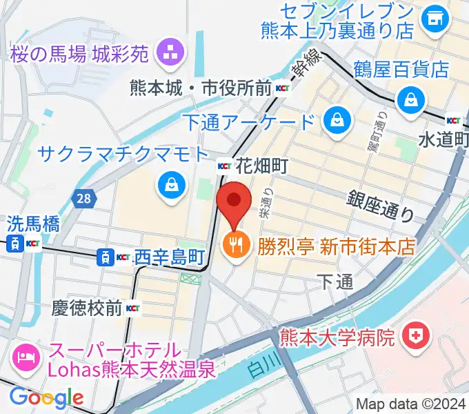 熊本ジャンゴの地図