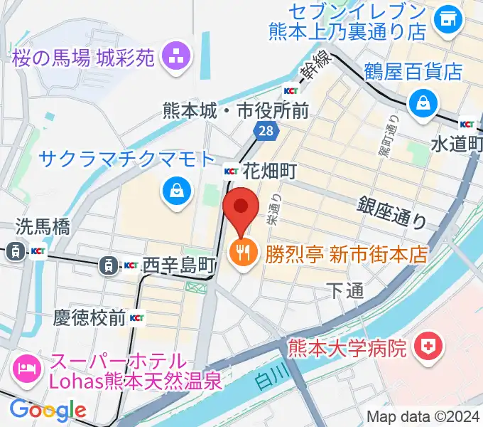 熊本ジャンゴの地図