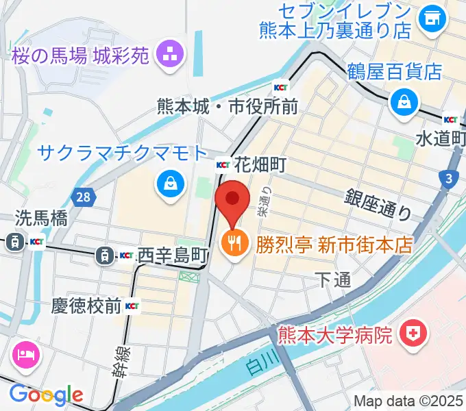 熊本ジャンゴの地図
