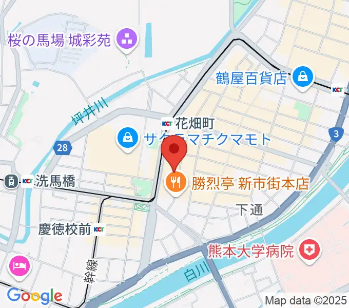 熊本ジャンゴの地図