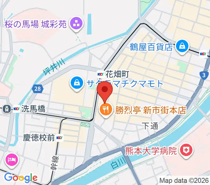 熊本ジャンゴの地図