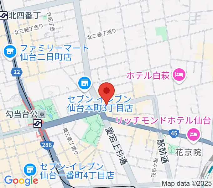 スタジオムジカの地図