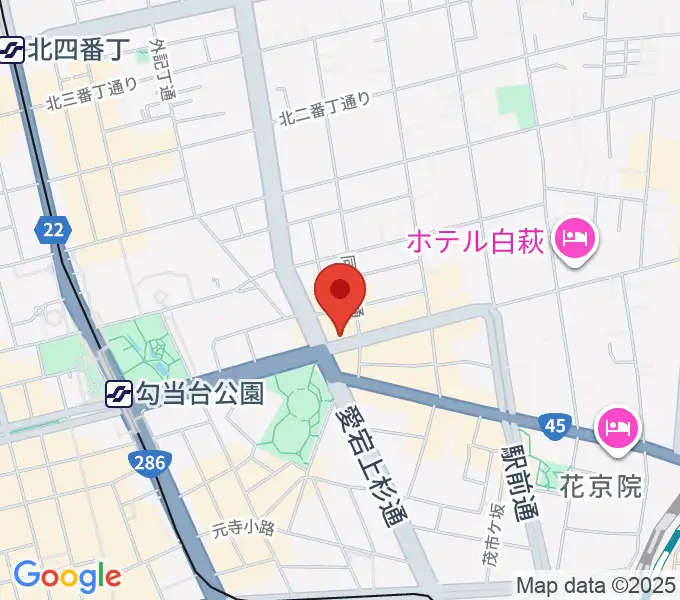 スタジオムジカの地図