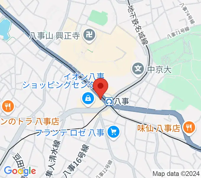 ポワンポワンスタジオ八事校の地図