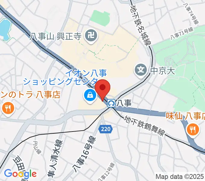 ポワンポワンスタジオ八事校の地図