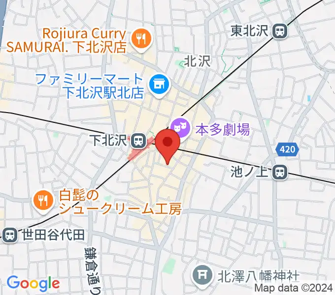 スクランブルズミュージックカレッジ下北沢校の地図