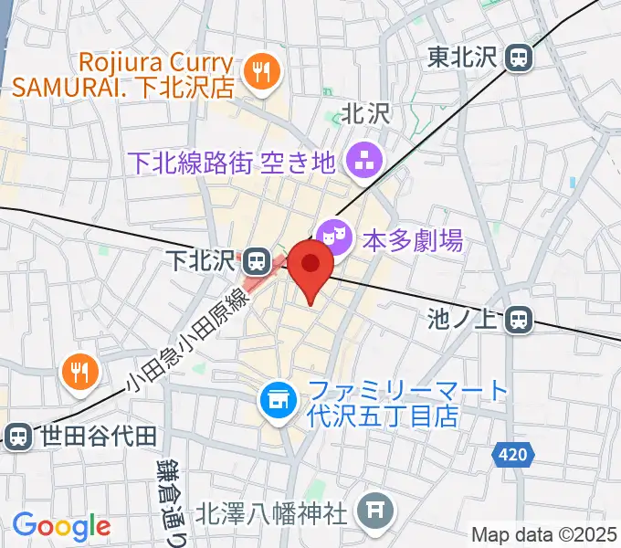 スクランブルズミュージックカレッジ下北沢校の地図
