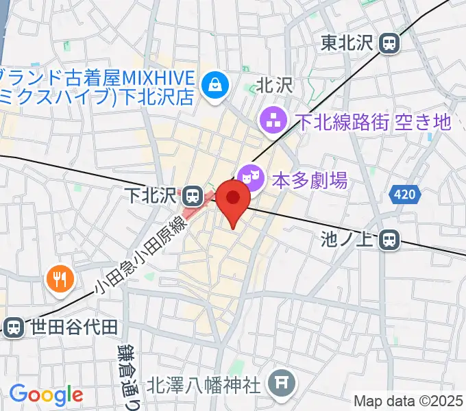 スクランブルズミュージックカレッジ下北沢校の地図