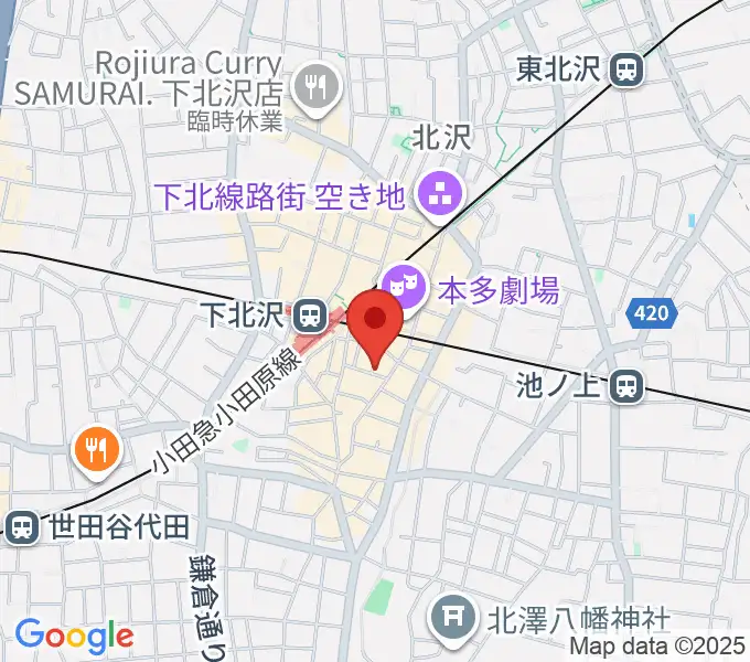 スクランブルズミュージックカレッジ下北沢校の地図