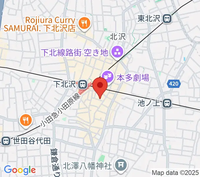 スクランブルズミュージックカレッジ下北沢校の地図