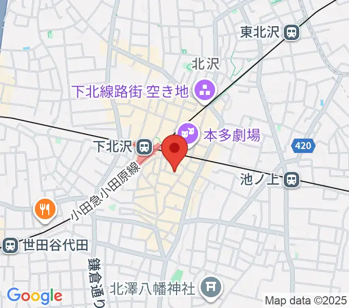 スクランブルズミュージックカレッジ下北沢校の地図