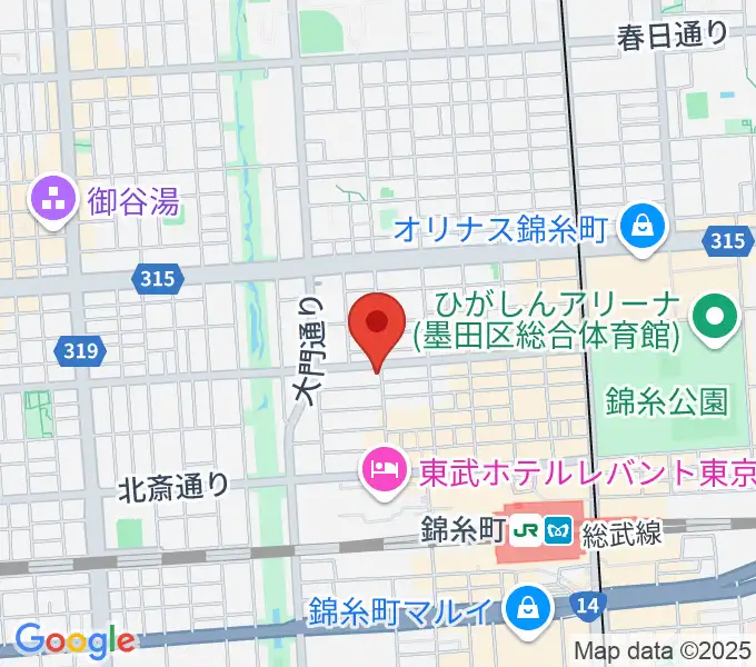 セルフストリングス音楽教室の地図