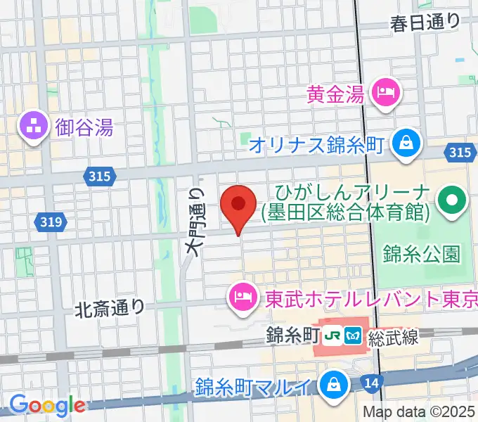 セルフストリングス音楽教室の地図