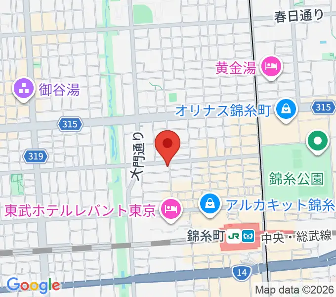 セルフストリングス音楽教室の地図