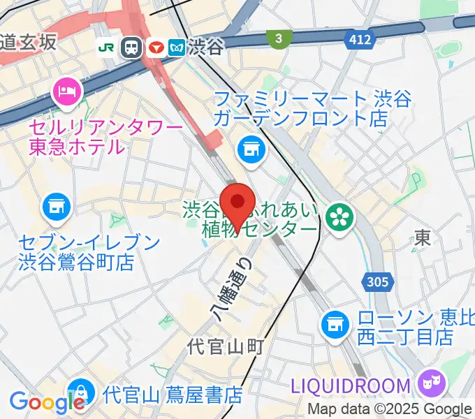 代官山スペースオッドの地図