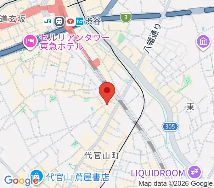 代官山スペースオッドの地図