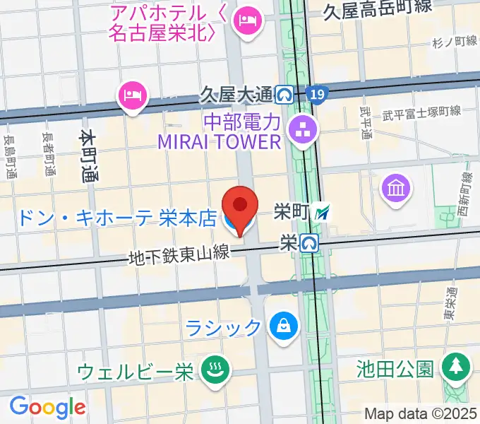ORCA NAGOYAの地図