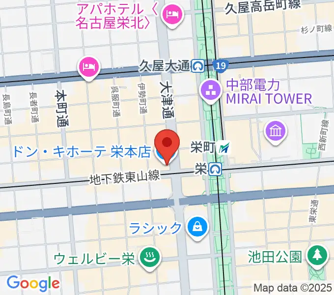 ORCA NAGOYAの地図