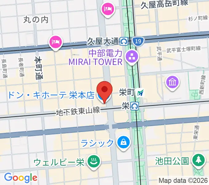 ORCA NAGOYAの地図