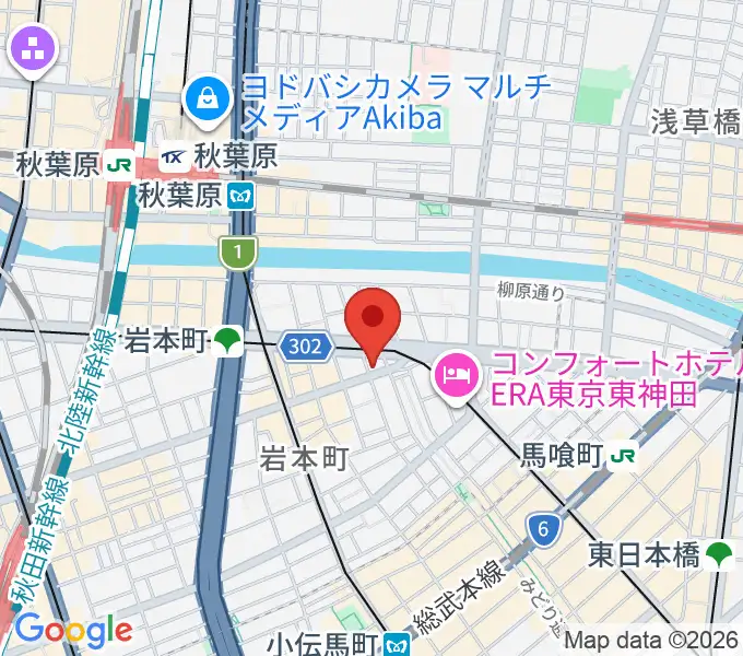 ヴィアクレモナ・ヴァイオリン工房の地図