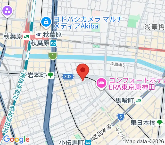 ヴィアクレモナ・ヴァイオリン工房の地図