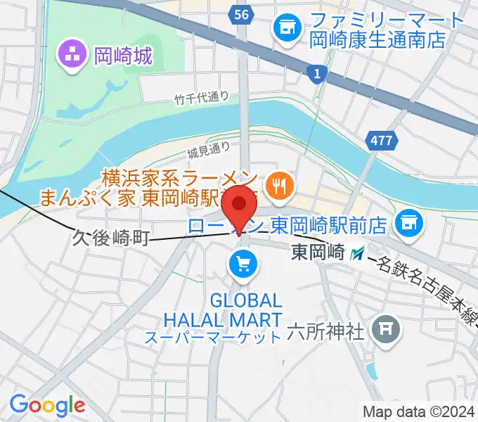 岡崎 八曜舎の地図