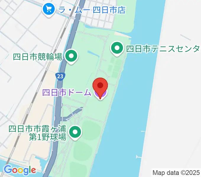 四日市ドームの地図