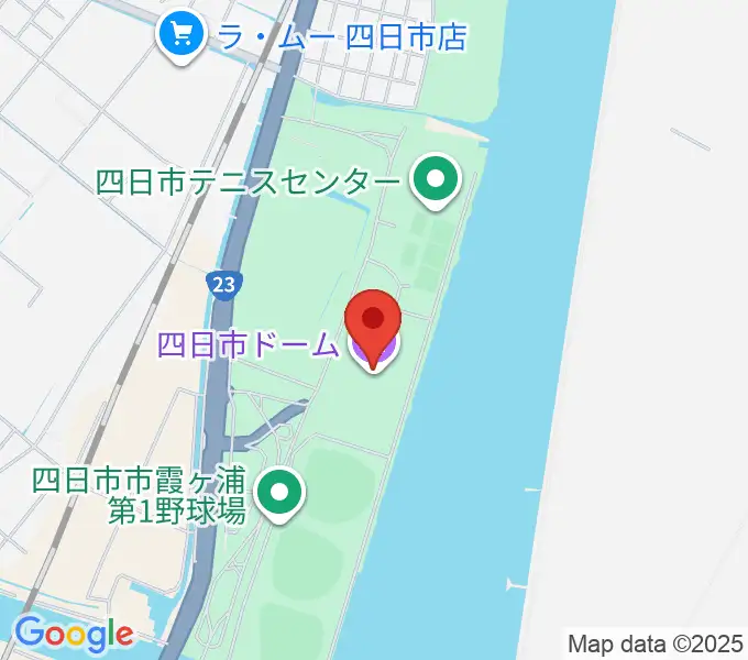 四日市ドームの地図