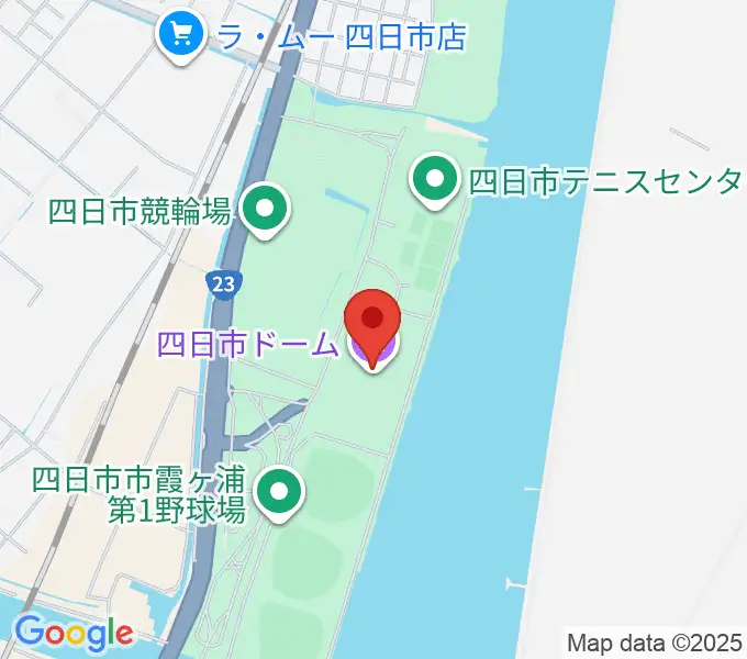 四日市ドームの地図