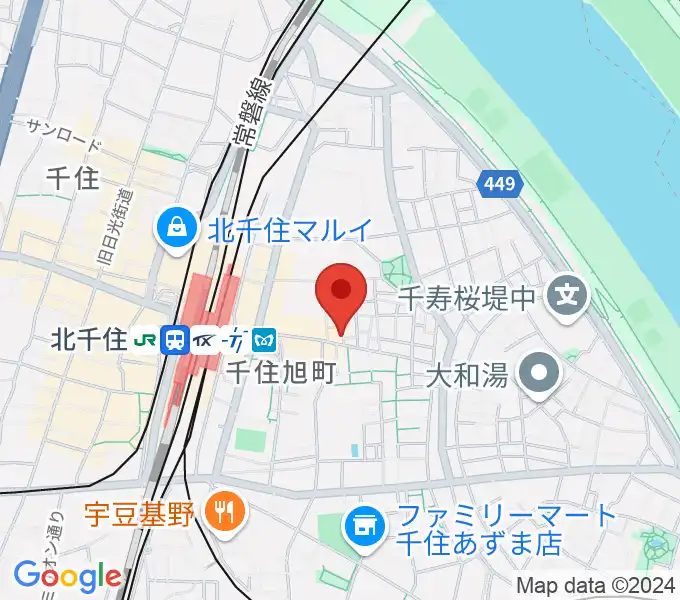 北千住マジカルファンタジーの地図