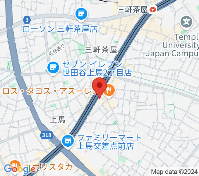 TOKYO BEACH STUDIO三軒茶屋本店の地図