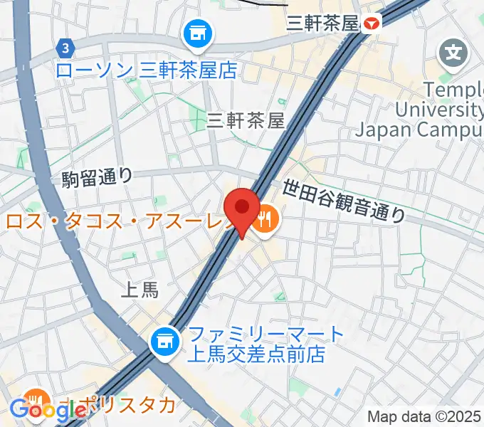 TOKYO BEACH STUDIO三軒茶屋本店の地図