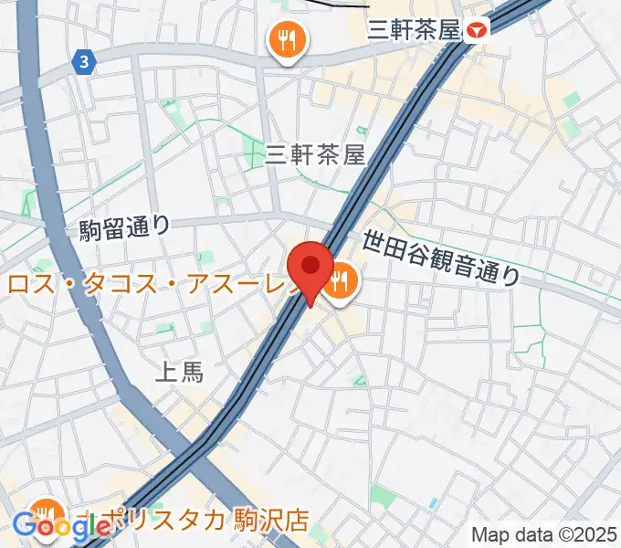 TOKYO BEACH STUDIO三軒茶屋本店の地図