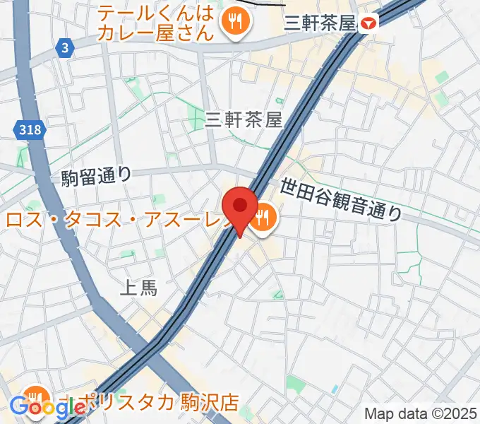 TOKYO BEACH STUDIO三軒茶屋本店の地図