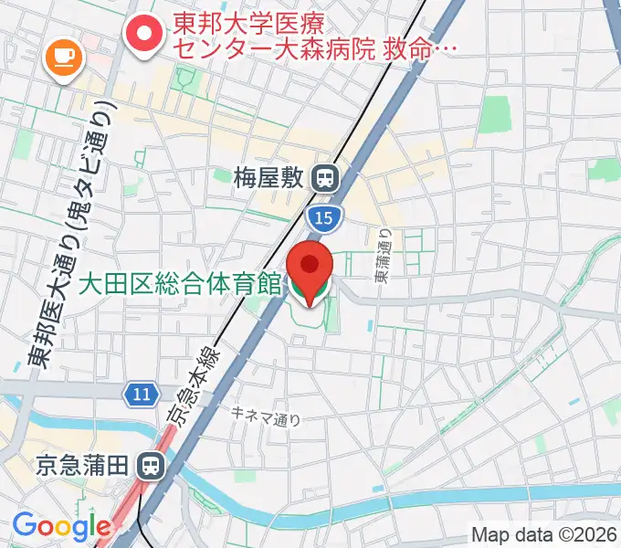 EBARA WAVE アリーナの地図