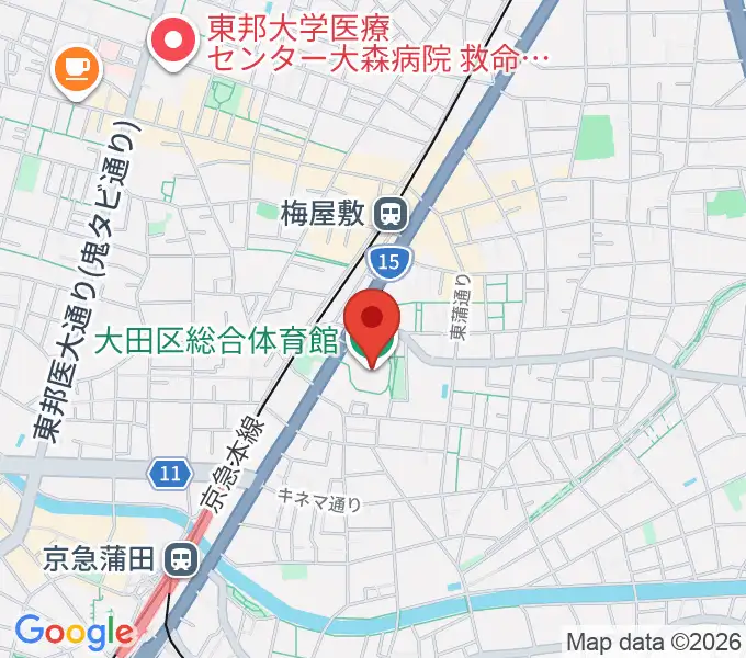 EBARA WAVE アリーナの地図