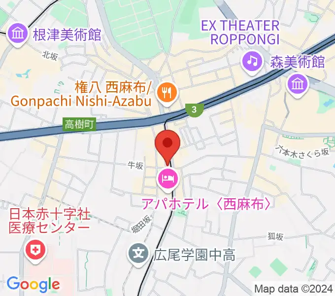 西麻布BAR Jubileeの地図